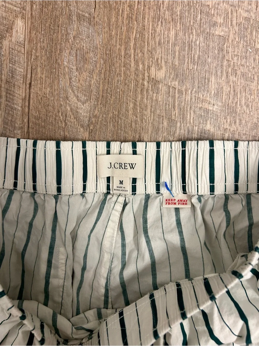 J.Crew Men's White Stripe Drawstring Pants